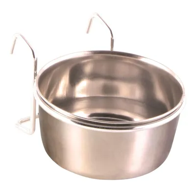 Produktbild von TRIXIE Napf mit Halter, Zuführung, Edelstahl, Edelstahl, Geflügel, 0,3 l, 1 Stück(e)
