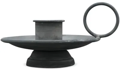 Image de Bougeoir bougie tige & poignée chandelier zinc 10x8x5 cm