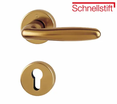 Produktbild von Hoppe Verona Rosettengarnitur Aluminium F4 Bronzefarben 1510/42KV/42KVS, PZ Profilzylinder