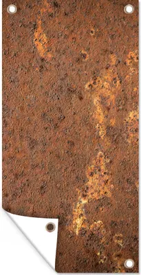 Obrázok produktu pre MuchoWow® Vonkajší plagát - Záhradná dekorácia ochrana súkromia - Záhradné plagáty pre záhradu - Kov - hrdza - oceľ - 80x40x0.2cm