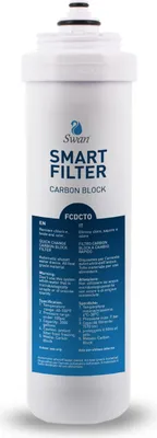 Produktbild von Swan SMART Carbon Block CTO Wasserfilter mit Schraubkopf für Untertisch Wasserfilteranlagen. Eliminiert Chlor, Kapazität 7570 Liter, 5 Mikron