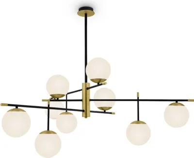 Immagine prodotto di Lampada a sospensione Maytoni Nostalgia a 9 luci, vetro/metallo, E14, compatibile con dimmer