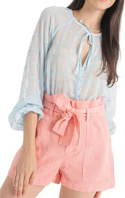 Zdjęcie produktu dla Bluzka damska Guess Rory Top hafty prześwitująca L