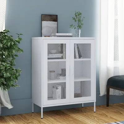 Produktbild von Lagerschrank Weiß 80x35x101,5 cm Stahl , Aktenschränke Design 2024