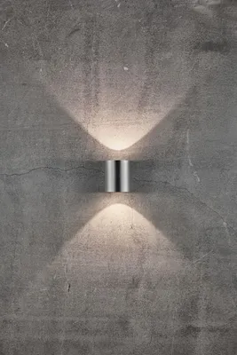 Obrázek produktu pro Nordlux Canto 2 LED nástěnné světlo 2x6W teplá bílá nerezová ocel venkovní světlo 49701034