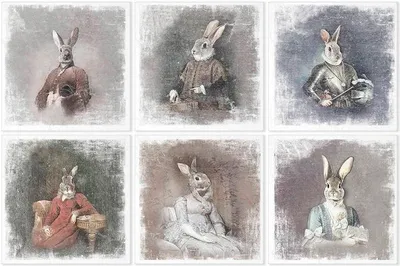 Produktbild von ITD Reispapier Decoupage Bastelpapier, RSM031 - Hasen