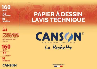 Image de CANSON technisches Zeichenpapier, DIN A3, 160 g/qm, weiá