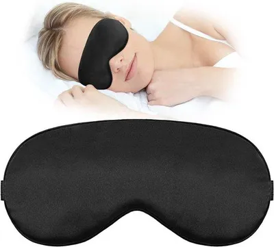 Produktbild von Famanu Schlafmaske für Seitenschläfer mit verstellbarem Riemen - weiche, atmungsaktive Augenbinde zur Lichtblockierung - ideal für Reisen, Nickerchen