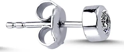 Produktbild von 0,10 Carat Herren Diamant Solitär EinStein Ohrringe 14 Karat Weißgold