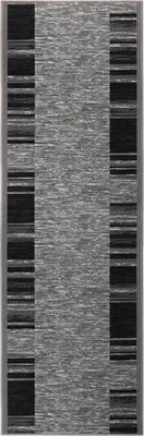 Produktbild von Floordirekt Teppich Läufer Navona, Feinschlingen Teppichläufer mit rutschfestem Gelrücken, für Flur, Küche & Wohnraum, robust - Grau, 80x300 cm