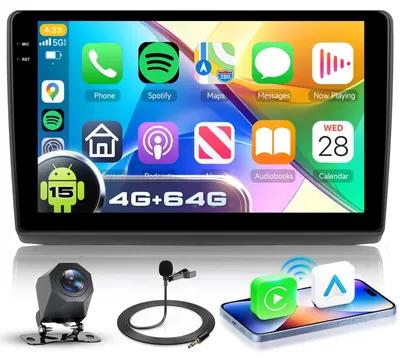 Productafbeelding van 4G+64G Autoradio Android 15 voor 2001-2010/ 2006-2010/ 2006-2014, 10.1'' Touchscreen met Carplay Android Auto GPS WiFi Bluetooth FM RDS Camera