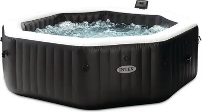 Produktbild von Aufblasbarer Whirlpool, INTEX PureSpa Carbone, 6 Personen, 140 Luftdüsen, 6 Massagedüsen, Inkl. Abdeckung & Bodenmatte