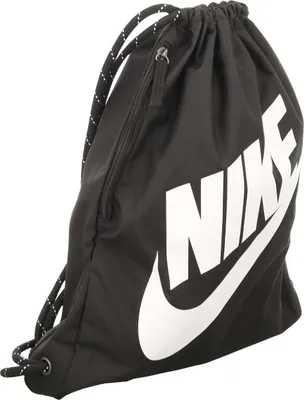 Produktbild von Nike Heritage Drawstring Bag Black/Black/White 10 L Sportbeutel