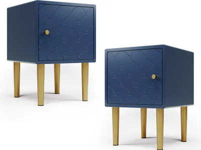 Produktbild von Nachtkonsole mit Tür (2er Set), 35/35/50 cm, Nachtkommode, Nachtschrank, Nachttisch