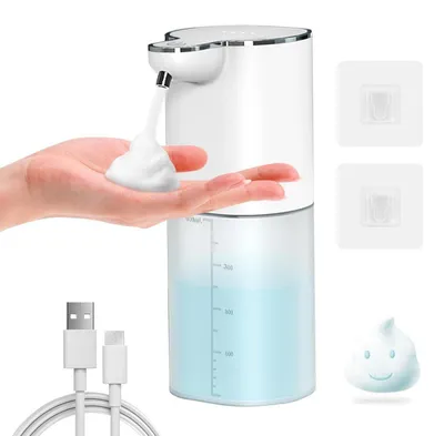 Produktbild von Schaumseifenspender Wandmontage 400ml mit 4 Stufen, Typ-C, IPX5 Wasserdicht, Weiß