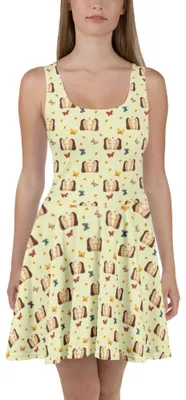 Produktbild von Mr. & Mrs. Panda Strandkleid Igel Liebe XS - Gelb - Geschenk, A-Linien-Kleid, Freundin, Jahrestag, Verliebt, Hochzeitstag, Shirtkleid, Sommerkleid, Minikleid, Kleid