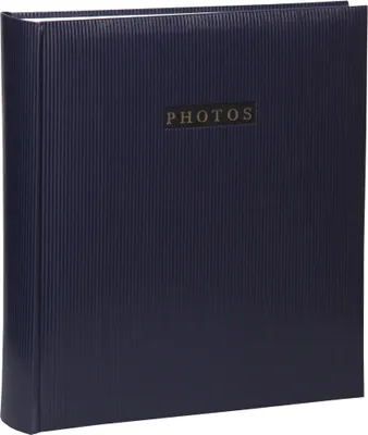 Produktbild von Elegance Fotoalbum 29x32 cm 100 weiße Seiten Jumbo Foto Album Buchalbum - Farbe: Blau