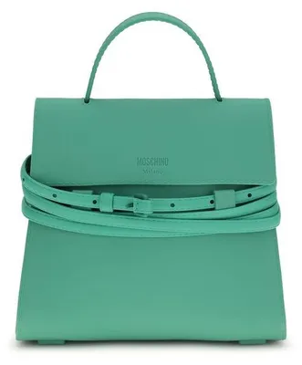 Produktbild von Moschino Tie Me Silikon Handtasche türkis runder Henkel