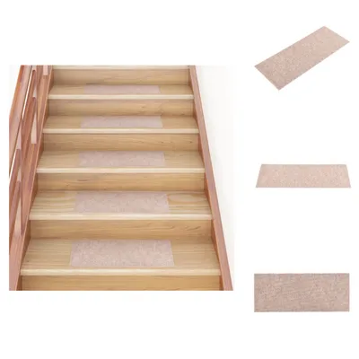 Produktbild von vidaXL Selbstklebende Treppenmatten 15 Stk. 60x25 cm Hellbraun -  Stufenteppiche
