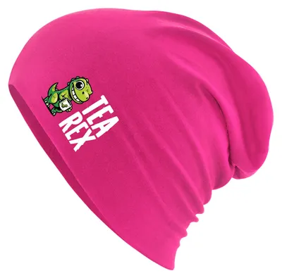 Produktbild von Huuraa Beanie Tea Rex Dinosaurier Fuchsia One Size Baumwolle und Elasthan Mütze Geschenkidee
