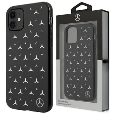 Produktbild von Mercedes Mehcn61Espbk Iphone 11 6,1"" / Xr Czarny/Schwarz Hardcase Silberne Sterne Muster