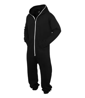 Productafbeelding van Urban Classics Overall voor heren, sweatshirt-model, zwart/wit, maten XS-S