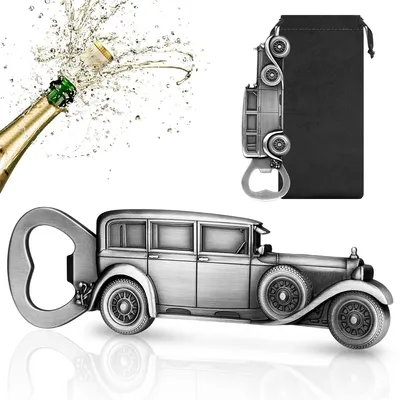 Auto Bier Flaschenöffner, Silber, Zink, poliert, 1 Stück