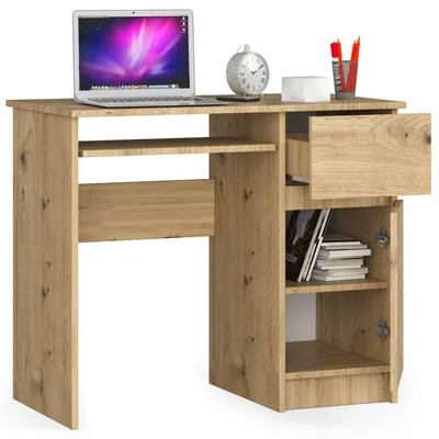 Produktbild von Computertisch 90 cm | Schreibtisch | mit Tastaturauszug mit Stauraum