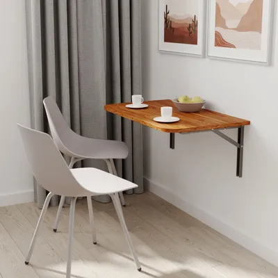 Obrázek produktu pro AKKE Vínový nástěnný skládací stolek se zaoblenými rohy DxŠ: 80x40 cm