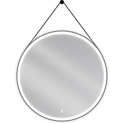 Obrázek produktu pro Mexen Reni podsvícené koupelnové zrcadlo, Kulaté 90 cm, LED 6000K, ventilátor, Černá rama - 9812-090-090-611-70
