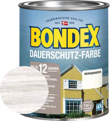 Produktbild von BONDEX Holzfarbe-Dauerschutzfarbe morgenweiß 750 ml