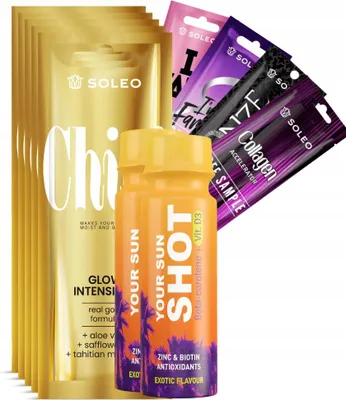 Produktbild von Soleo Chic 5x15ml Bräunungsbeschleuniger mit Goldpartikeln + Freebies