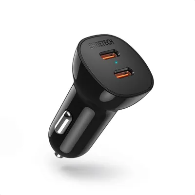 Zdjęcie produktu dla adowarka samochodowa Choetech TC0008 40W 2x USB-C