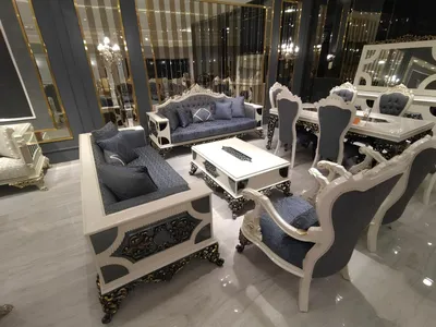 Produktbild von Designer Wohnzimmer Set 2x Sofas, Stilvollen Sessel Luxus Wohnzimmer Set