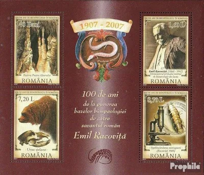 Produktbild von Briefmarken Rumänien 2007 Mi Block392 (kompl.Ausg.) postfrisch 100Jahre Biospeläologie