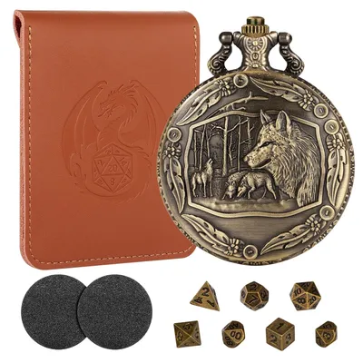 Produktbild von Mini DND Würfelset im Steampunk Design