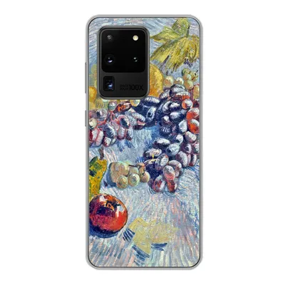 Produktbild von MuchoWow® Handyhülle Schutzhülle Hülle für Samsung Galaxy S20 Ultra Weintrauben, Zitronen, Birnen und Äpfel - Vincent van Gogh Silikon Softcase Handy Hülle - Karteninhaber