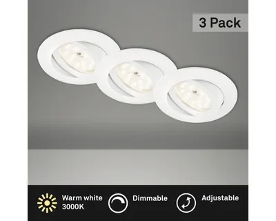 Produktbild von LED Einbauleuchten Set IP23 dimmbar 3-tlg 3x5,5W 3x470 lm 3000 K weiß Ø 8,2/6,8 cm 230V