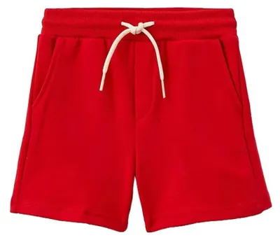 Immagine prodotto di Pantaloncini per bambini in cotone - Colore rosso, con elastico in vita