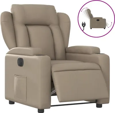 Produktbild von vidaXL Relaxsessel Elektrisch Cappuccino-Braun Kunstleder