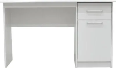 Obrázek produktu pro Milou Bílý psací stůl 1 zásuvka 1 dvířka | V-75 x Š-121 x H-60 cm