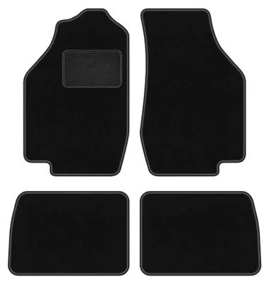 Produktbild von Velours-Fußmatten für Honda Civic III 1983-1987 (Schrägheck) – 4-tlg, Schwarz, passgenau – Wielganizator LUX