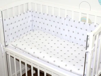 Produktbild von Baby Bettwäsche für Beistellbett 40x90cm Set mit Nestchen Spannbettlaken 6 teilig - D16