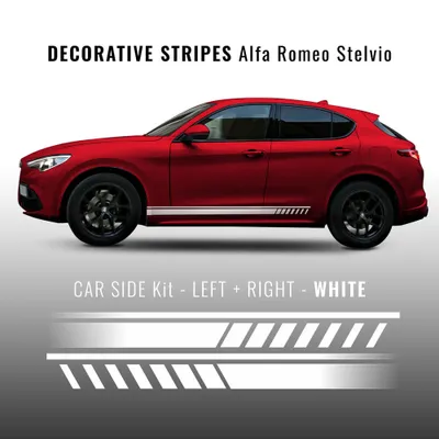 Immagine prodotto di Strisce adesive bianche per Alfa Romeo Stelvio