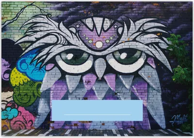 Produktbild von Graffiti DIN A3 Malblock Motiv "coole Eule"