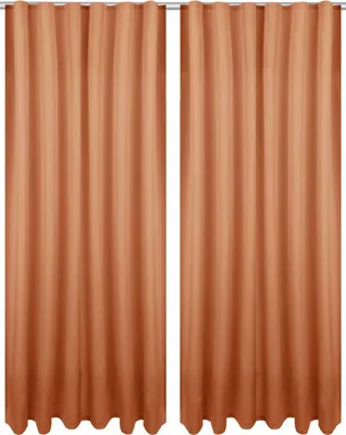 Image de Echarpe décorative Ellen lot de 2 avec embrasse ( 140x145cm / marron clair ) Rideau opaque avec ruban universel
