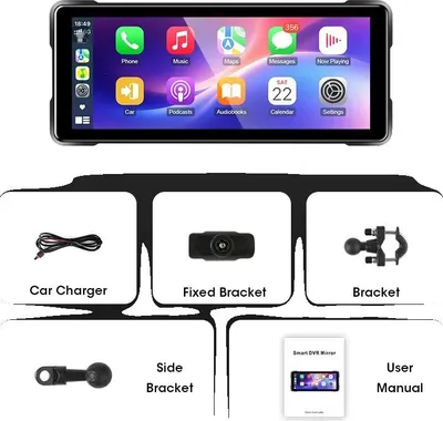 Immagine prodotto di Schermo di navigazione GPS per moto, CarPlay wireless, compatibile con Android Auto, Carplay da 7 pollici