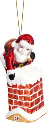 Produktbild von Weihnachtsmann im Schornstein Weihnachtskugel - Sass & Belle