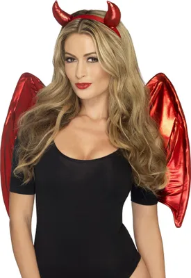 Produktbild von Kostüm Set Teufels Flügel - für Fasching Halloween