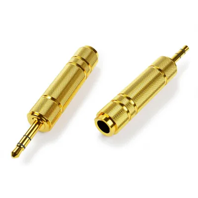 Immagine prodotto di Adattatore 6.35mm a 3.5mm Connettore per Auricolari Cuffie (2 Pacco)
